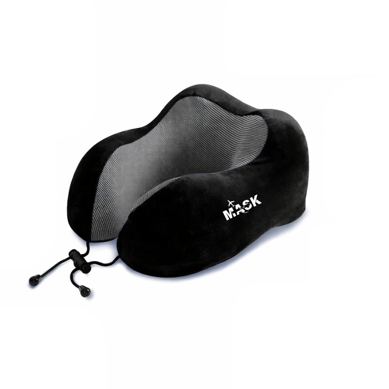 Perna ergonomica de calatorie din spuma cu memorie MaskOn™