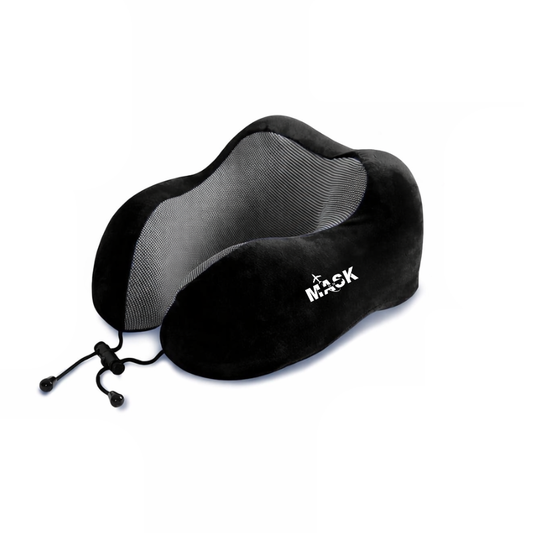 Perna ergonomica de calatorie din spuma cu memorie MaskOn™