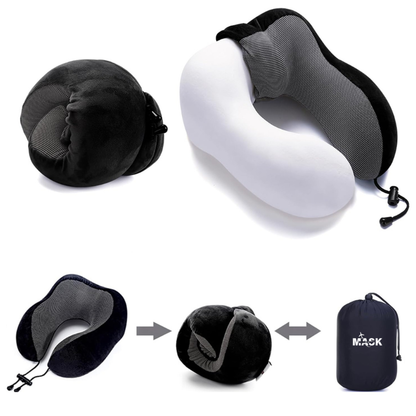 Perna ergonomica de calatorie din spuma cu memorie MaskOn™
